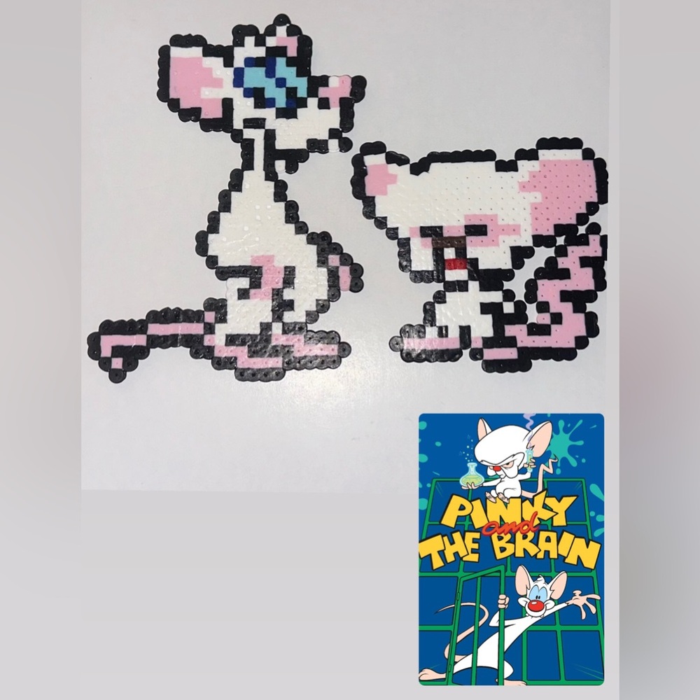 pinky and the brain perler beads